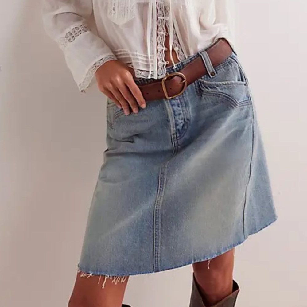 WE THE FREE Suzi Denim Midi Skirt